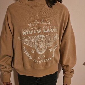 Aeropostale Tan Vintage Graphic Hoodie